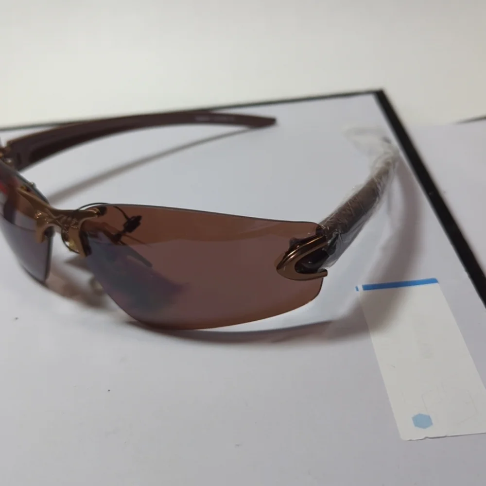 Xsportz™ Comfortable Wrap-around Rimless Sunglasses Brown NWT